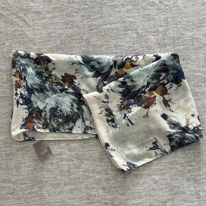 J. Jill Abstract Floral Scarf in Blue and Brown